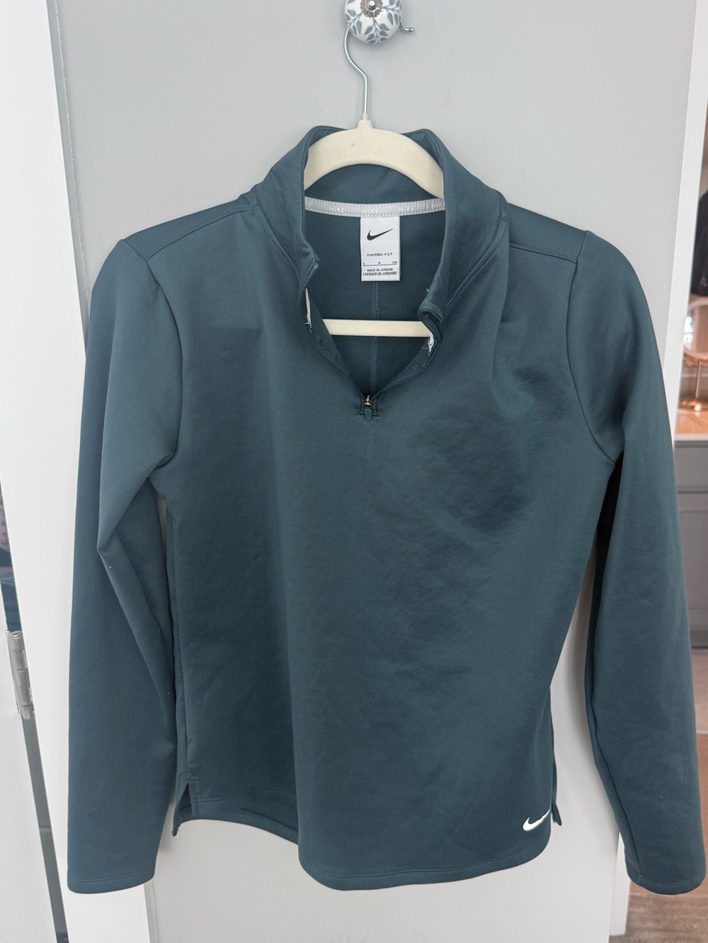 Nike Women's Quarter-Zip Pullover — Teal Blue-Green